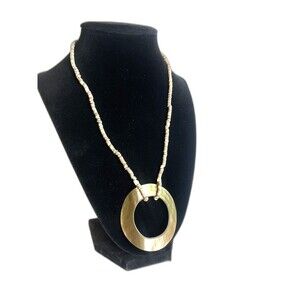 Heishi And Mother Of Pearl Necklace Native American Statement Piece Vintage